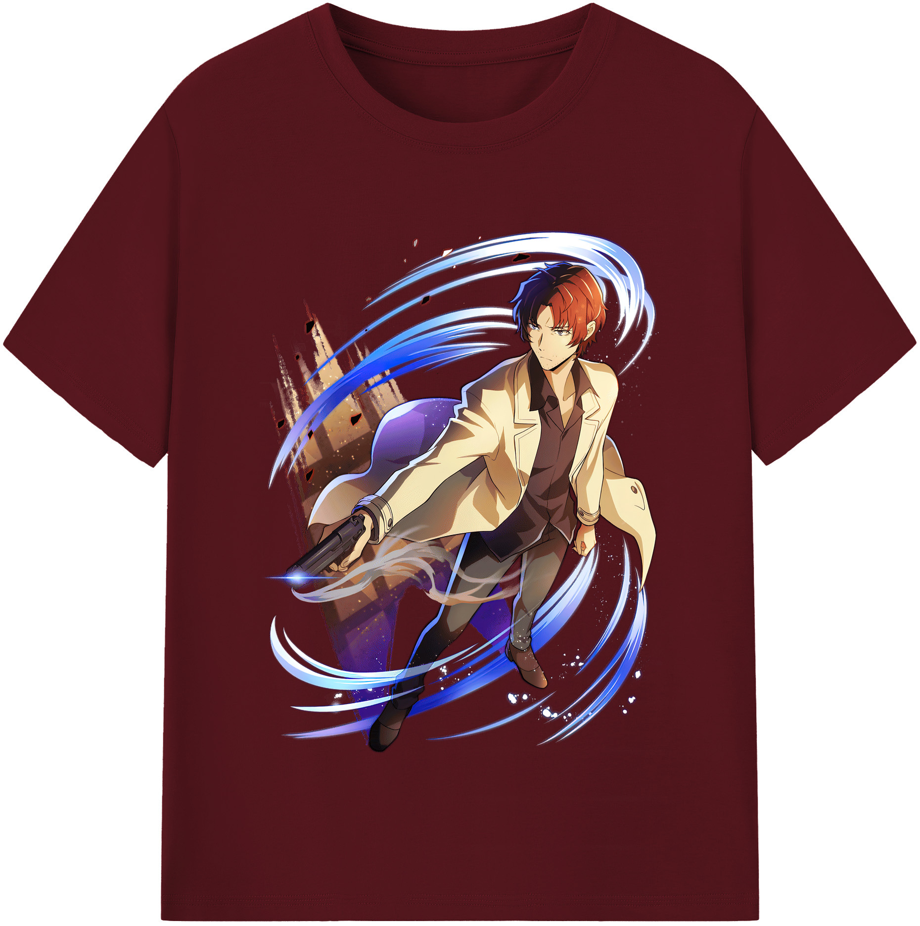 （画像用） 文豪ストレイドッグス Bungo Stray Dogs 綿100％半袖Tシャツ（フロントプリント）